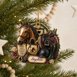 Personalized Equestrian Horse Christmas Ornament Gift for Horse Girl