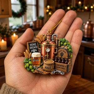 Personalized Beer Christmas Ornament Gift for Home Brewer