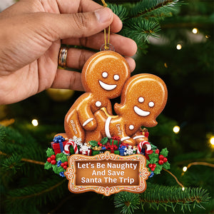 Personalized "Naughty Gingerbread Couple" Christmas Ornament β Gift For Couples