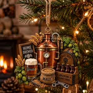 Personalized Beer Christmas Ornament Gift for Home Brewer