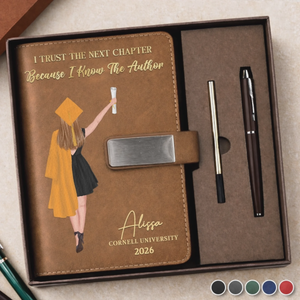 Personalized Graduation Notebook β "Write Your Own Story" β PU Leather Gift For Him & Her