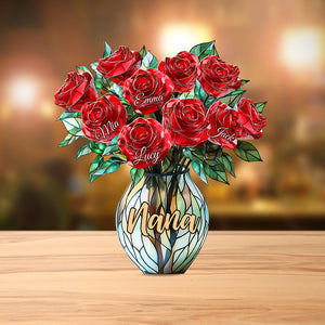 Mom's Blossom Acrylic Plaque – Personalized Custom Shaped Gift For Mother