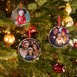 Personalised Tree Decoration with Photos and Text,Family Christmas Ornament