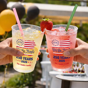 We The People 250 Years 1776 - Family Personalized Frosted Cups