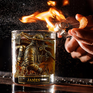 Proud Firefighter - Personalized Firefighter Whiskey Glass
