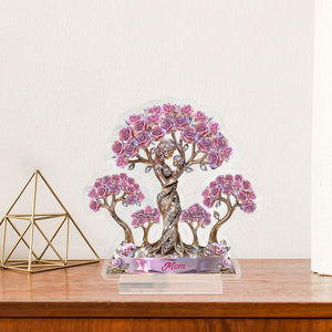 The Love Between Mother And Her Kids - Personalized Custom Shaped Acrylic Plaque