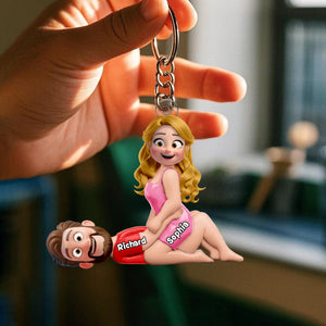 Couple Love You Everyday Personalized Acrylic Keychain - Gifts For Couple