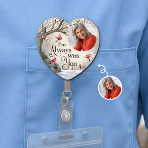 Personalized "Gone From Sight" Acrylic Badge Reel โ Memorial Sympathy Gift For Loss Of Mom, Dad & Loved Ones