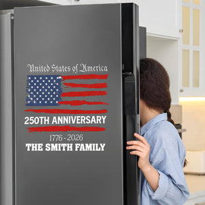 America 250th Anniversary Personalized Family Name Decal Sticker