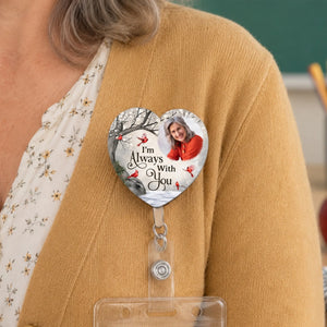 Personalized "Gone From Sight" Acrylic Badge Reel โ Memorial Sympathy Gift For Loss Of Mom, Dad & Loved Ones