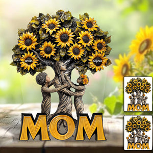 Best Sunflower Mom Ever - Personalized Mother Custom Acrylic Plaque