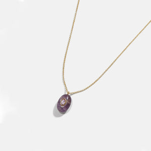 Natural Stone Precious Pendant Necklace