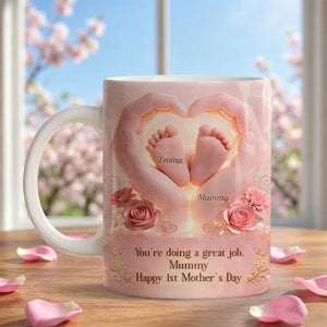 Personalized 1st Mother's Day Mug β "Happy 1st Mother's Day" For Mum From Baby
