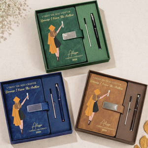 Personalized Graduation Notebook โ "Write Your Own Story" โ PU Leather Gift For Him & Her