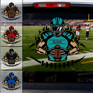 Custom Name Personalized Football Player Sticker/Decal