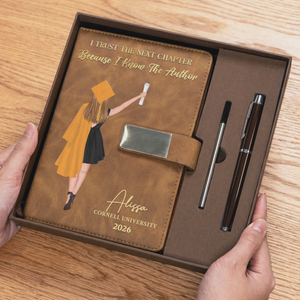 Personalized Graduation Notebook โ "Write Your Own Story" โ PU Leather Gift For Him & Her