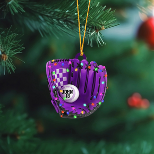 Personalized Baseball Gloves Christmas Ornament, Gift For Baseball Lover