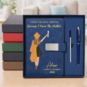 Personalized Graduation Notebook β "Write Your Own Story" β PU Leather Gift For Him & Her