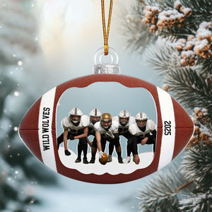 Capture Your Football Moments - Photo Personalized American Football Acrylic Ornament