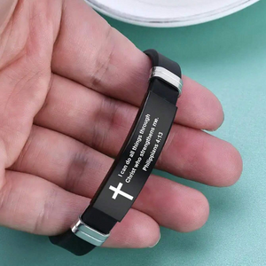 Personalized Cross Bible Bracelet Gift For Men, Friends, Family Members