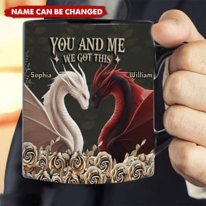 You & Me We Got This Personalized Black Couple Mug