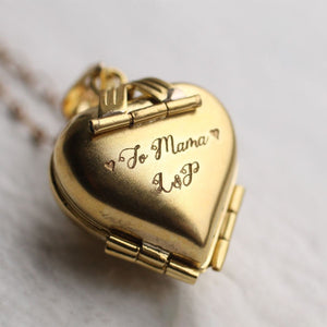 Personalized Photo Locket Necklace, Folding Locket with Pictures, Memorial Necklace, Family Gift for Mom Grandma