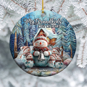 Sweet Grandma โ Personalized Merry Christmas Ornament