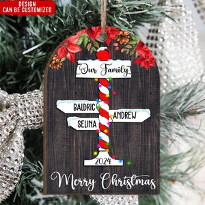Custom Family Christmas - Personalized Wooden Ornament, Christmas Gift