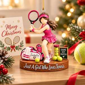 Who Loves Tennis – Personalized Acrylic Christmas Ornament | Custom Name Keepsake Gift For Tennis Players & Fans
