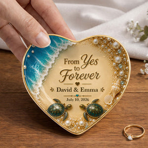 "From Yes To Forever" β Personalized Jewelry Dish | Gift For Couples