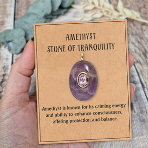 Natural Stone Precious Pendant Necklace