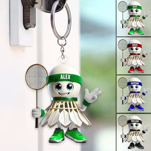 Personalized Badminton Keychain, Gift For Badminton Lover