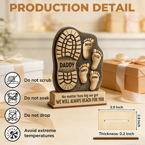 Your Footsteps Led Our Way - Family Personalized Custom Shaped 2-Layered Wooden Plaque
