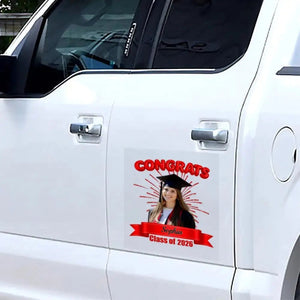 Proud Graduate? Show Them Off – Personalized Custom Photo Car Decal for Class of 2026