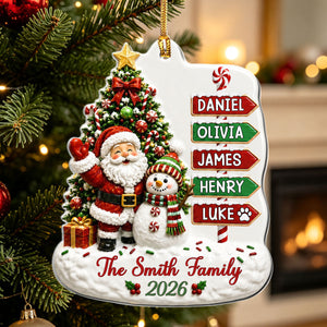 "Together Is The Best Place To Be This Christmas" β Personalized Relief White Acrylic Ornament