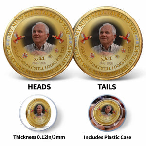 My Mind Still Talks To You Mom, Personalized Custom Commemorative Coin, Family Gift