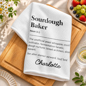 "Sourdough Baker Definition" – Personalized Kitchen Towel | Gift For Bakers & Bread Lovers