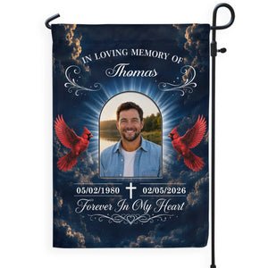 Personalized "Heaven Gained An Angel" Garden Flag β Memorial Gift For Loss Of Loved One
