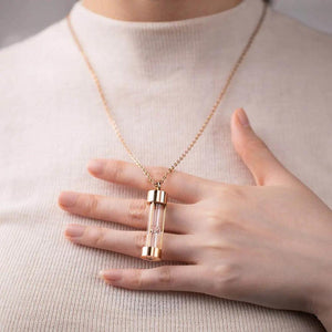 Eternal Embrace Memorial Hourglass Urn Necklace