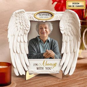 Your Wings Were Ready But My Heart Was Not Personalized Wooden Photo Plaque