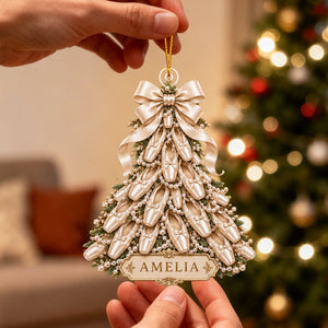 Custom Ballerina Acrylic Ornament – Pointe Shoe Christmas Keepsake | Personalized Dancer Gift & 2026 Holiday Decor