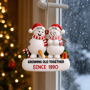 "Growing Old Together" – Personalized Acrylic Hanging Ornament | Gift For Couples