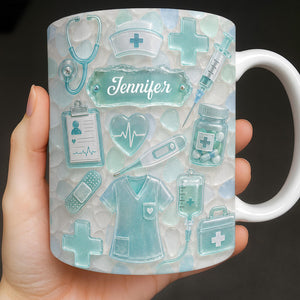 "Dedicated Nurse" Sea Glass โ Personalized Mug | Gift For Nurse Lovers