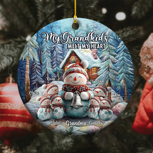 Sweet Grandma โ Personalized Merry Christmas Ornament