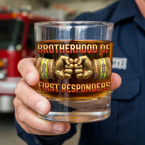 Personalized "Ultimate Firefighter Brothers" Whiskey Glass – Gift For Brothers