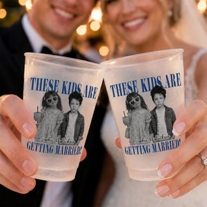 Wedding Party Favors – Personalized "These Kids Are Getting Married!" Cups For Bachelor & Bachelorette