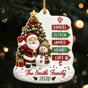 "Together Is The Best Place To Be This Christmas" β Personalized Relief White Acrylic Ornament