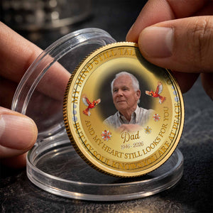 My Mind Still Talks To You Mom, Personalized Custom Commemorative Coin, Family Gift