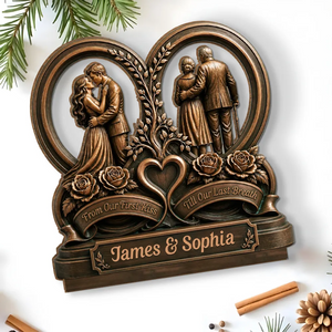 "Love You Then, Love You Now" β Personalized Wood Plaque | Gift For Couples