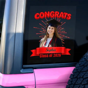 Proud Graduate? Show Them Off – Personalized Custom Photo Car Decal for Class of 2026